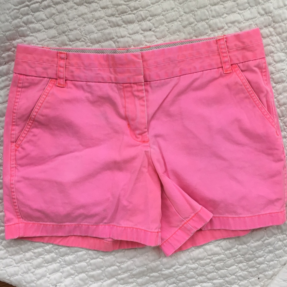 J. Crew pink chino shorts size 6